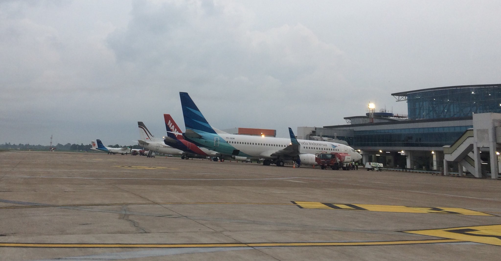 Apron dan terminal Bandara Supadio